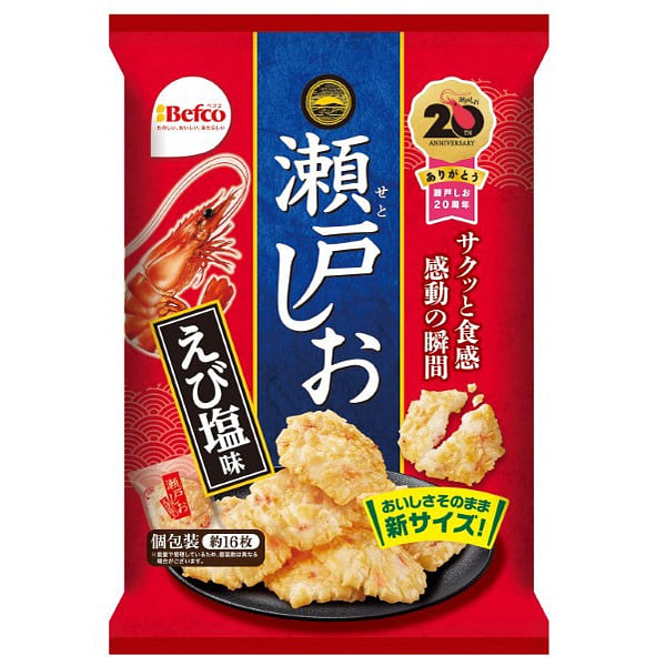 Befco Seto Salt Rice Crackers Shrimp Flavor 76g 1 each