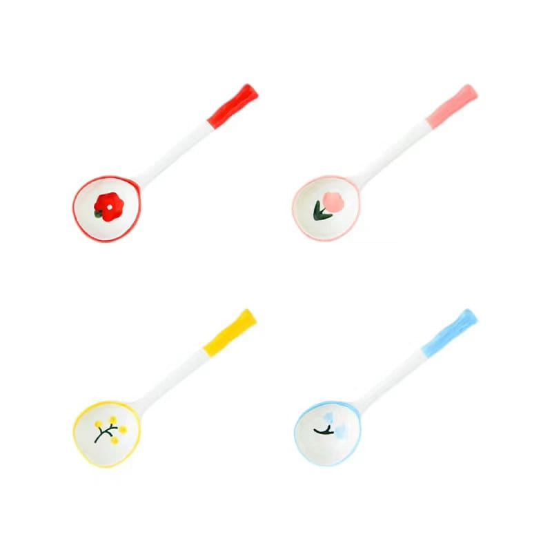 Ceramic Spoon Combination – Flower 1 each