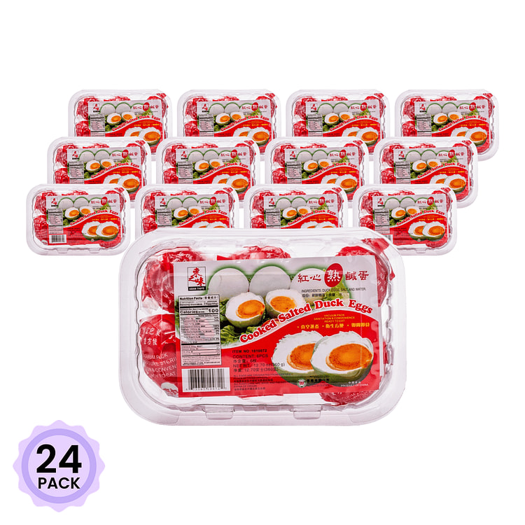 东之味 熟咸蛋 6颗 2.12 盎司*6 个*24 包
