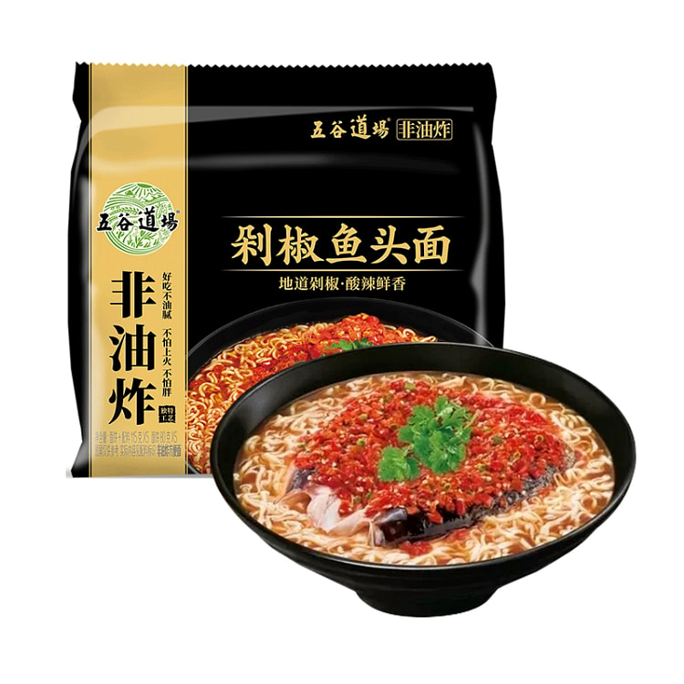 五谷道场剁椒鱼头面115g*5袋