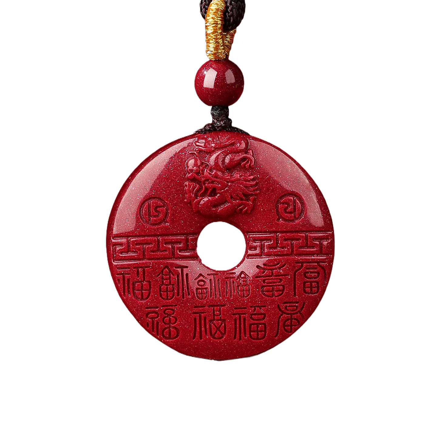 Purple Gold Sand Zodiac Pendant Dragon 29.5mm 1 box