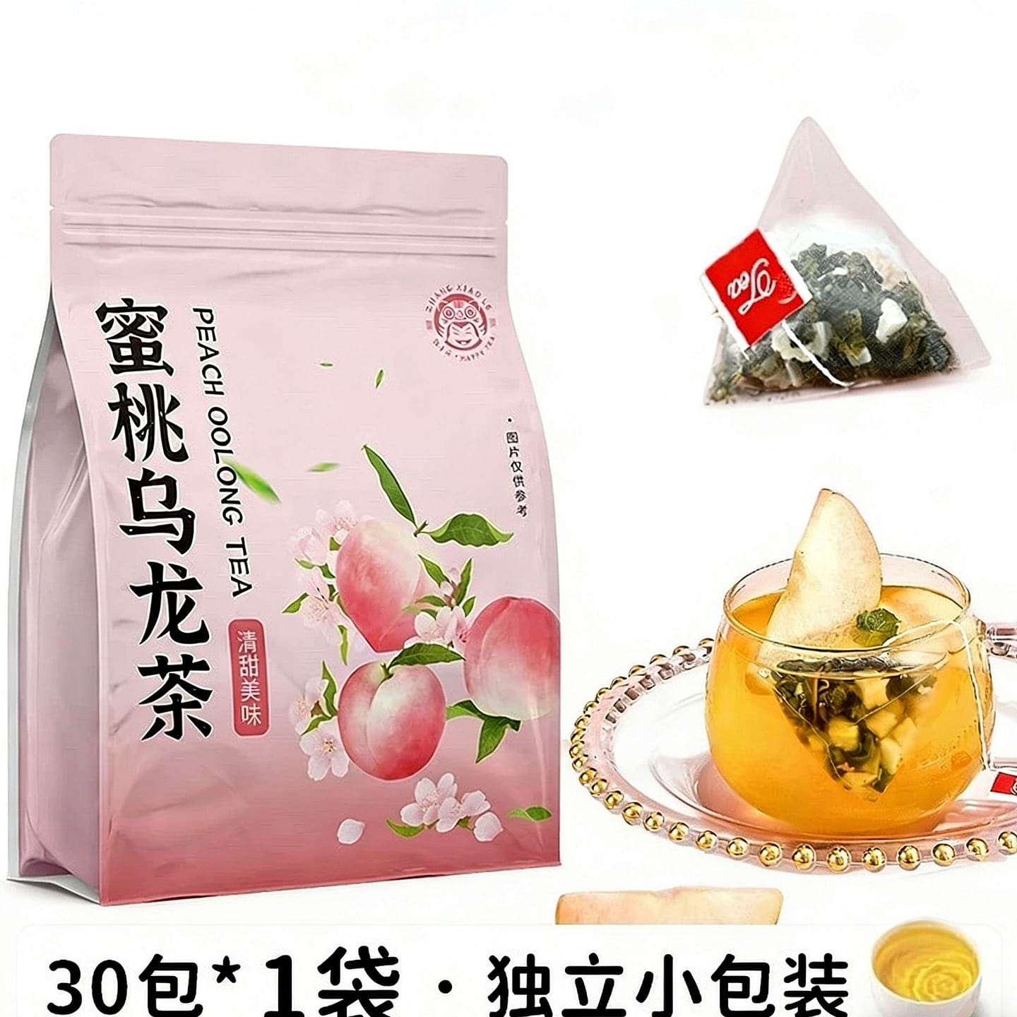 Lvjingliang Peach Oolong Tea Bag 1 Pack (30 Bags) 90 g