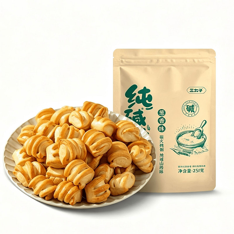 Baking soda scallion-flavored baked bun 251 g