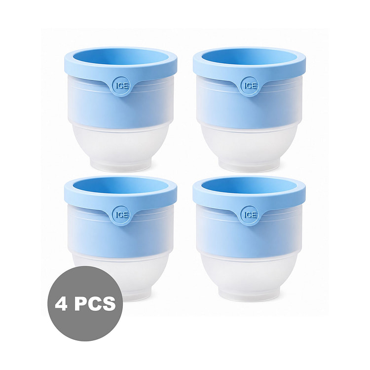 Ice Ball Mold 5cm, Food Grade Silicone Ice Mold 4 count