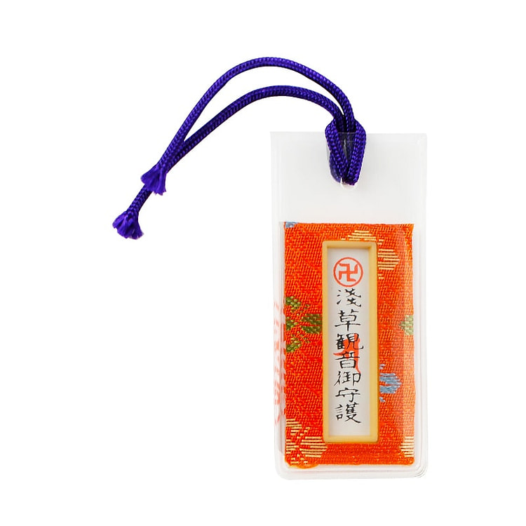 ASAKUSA TEMPLE Red Body Guard Amulet 1 count