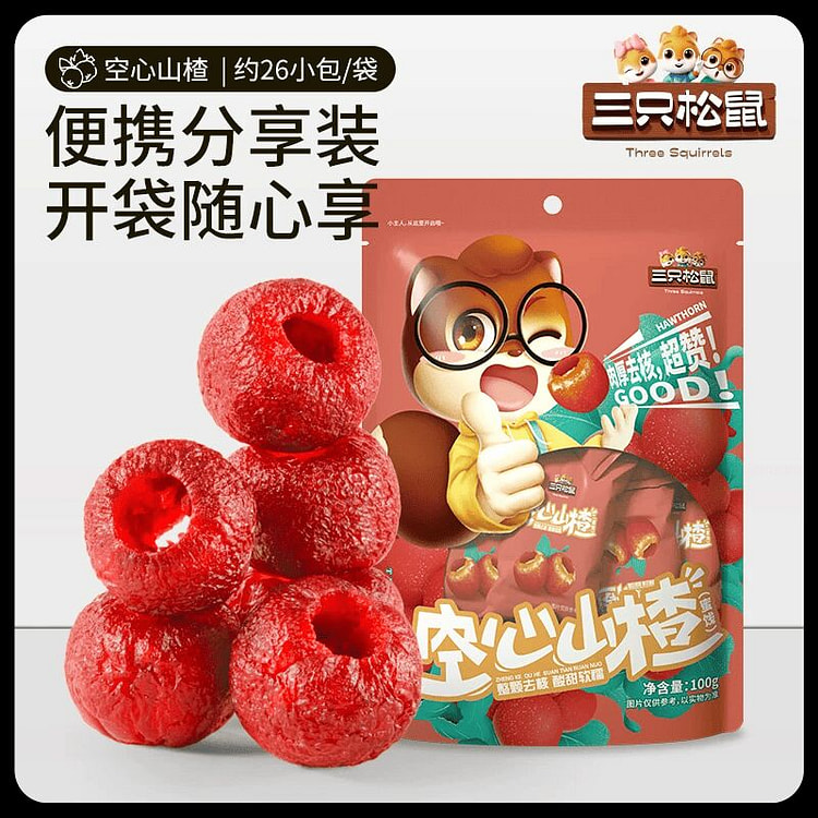 Three Squirrels Hollow Hawthorn 100g 100 g