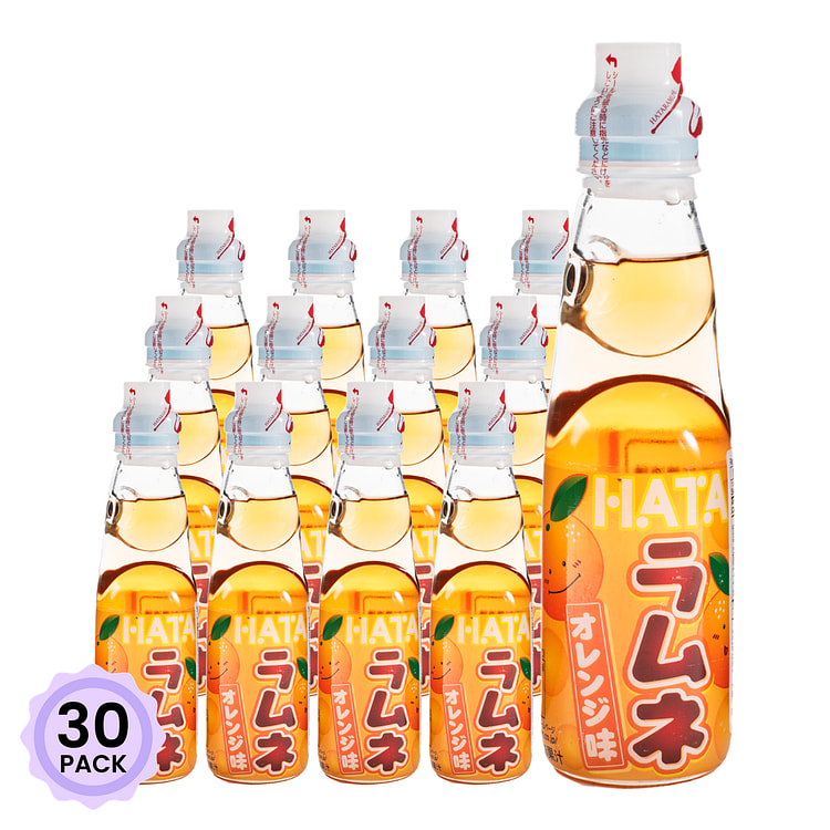 Hata Ramune 弹珠汽水 橘子味 200 毫升*30 包