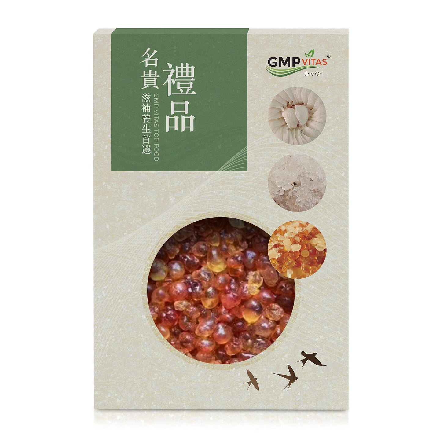 GMP Vitas Natural Wild Peach Gum Edible Tao Jiao 450g 16oz 1 lb