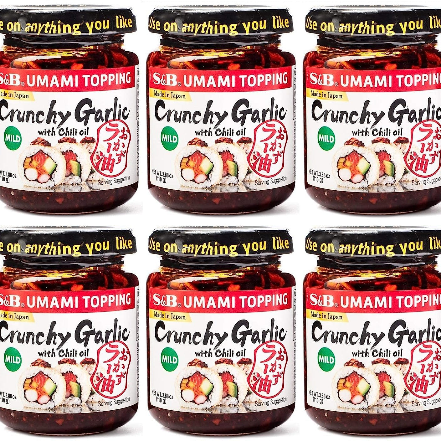 (6 PK) S&B Umami Topping Crunchy Garlic 3.88 oz 3.88 oz