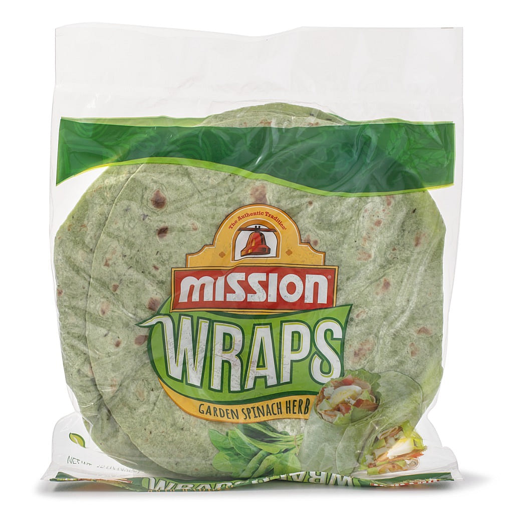 Mission Garden Spinach Herb Wraps 2.5 oz*6 counts