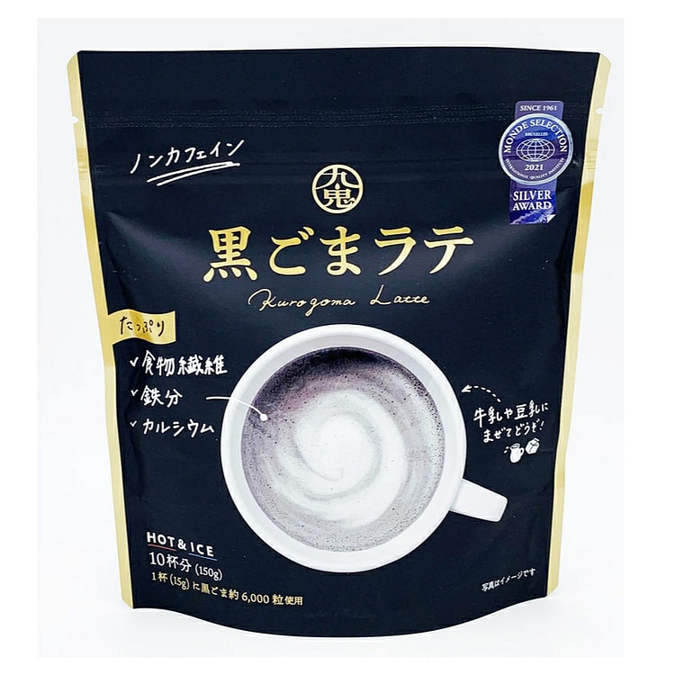 KUKI Black Sesame Latte Decaf Slightly Sweet