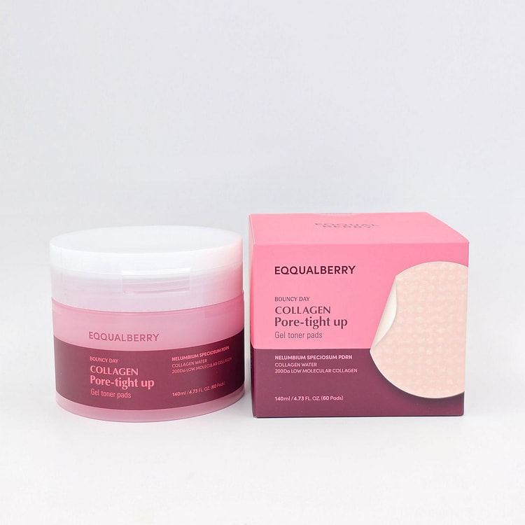EQQUALBERRY胶原蛋白毛孔紧致凝胶爽肤棉片 140 毫升
