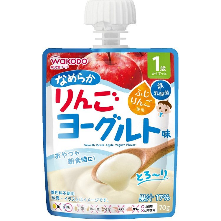 Wakodo Jelly Drink Smooth Apple Yogurt Flavor 70g