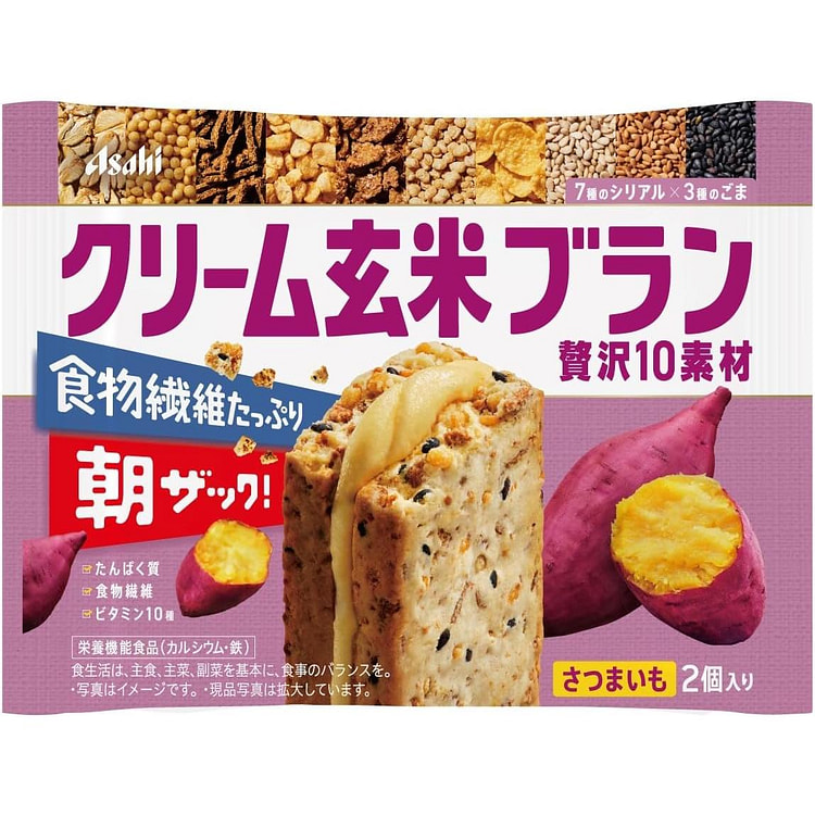 ASAHI朝日 奶油玄米麸 红薯味 2枚 1 份