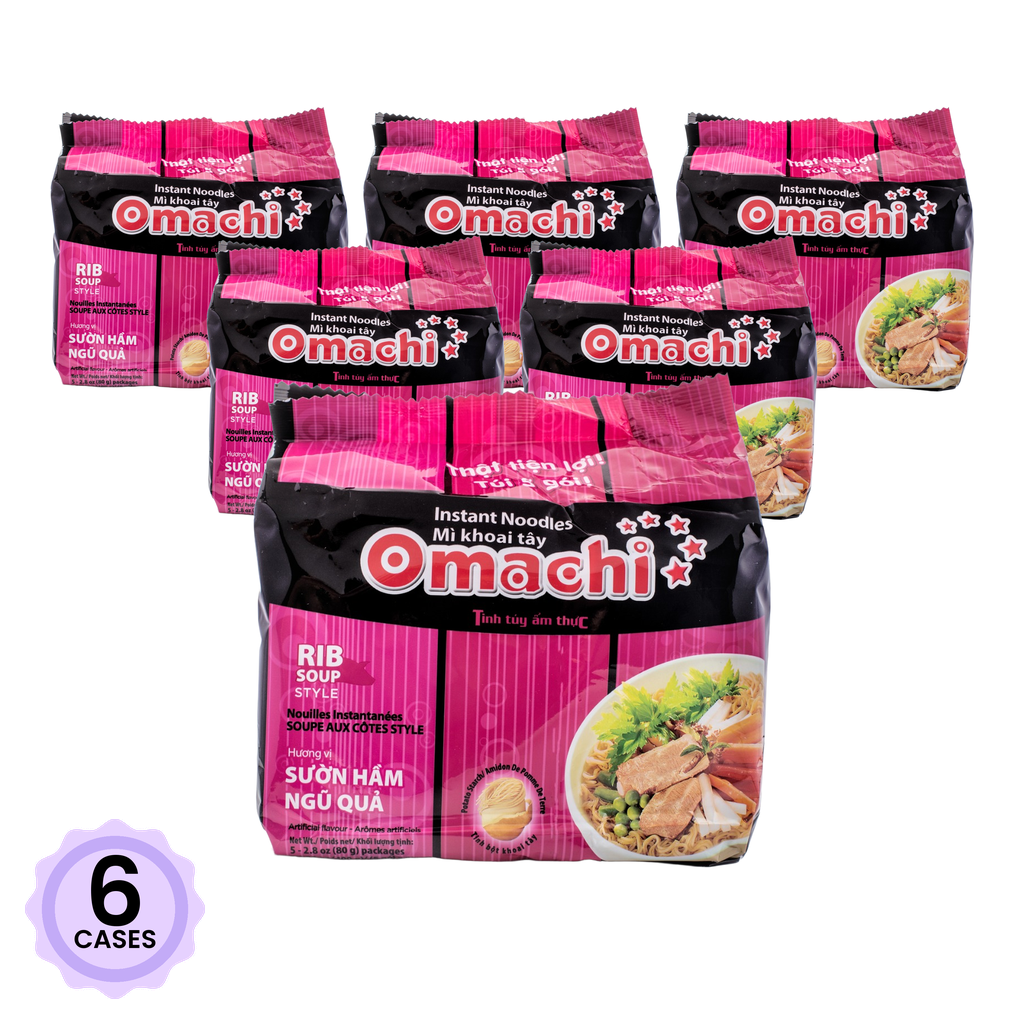 Get Omachi Instant Noodles Pork Rib Flavor 5pk 2.8 oz*5 pack*6