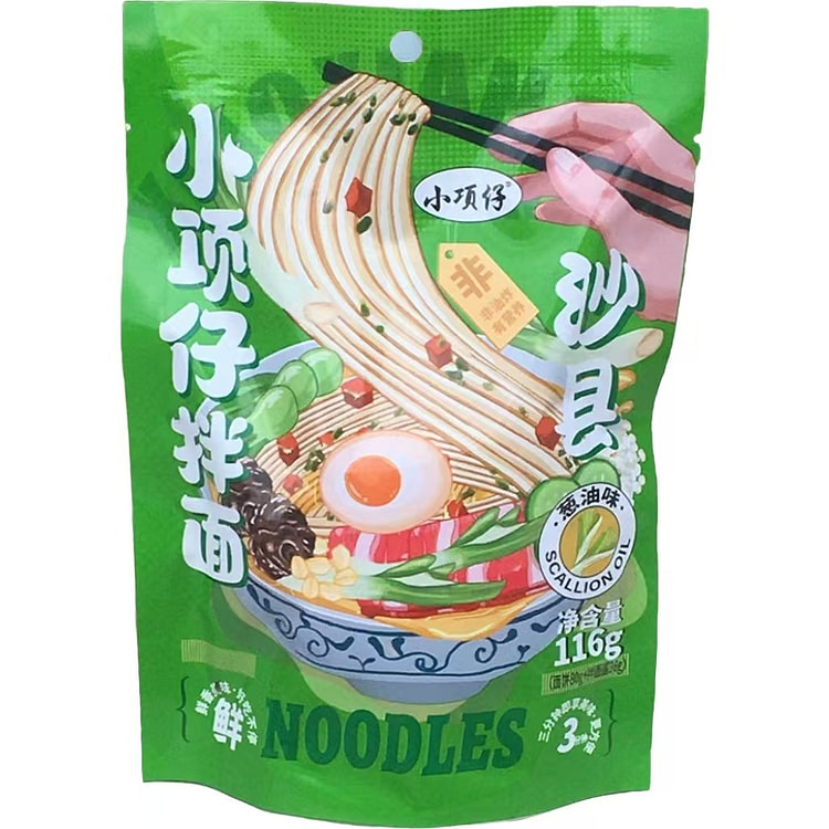 One pack of Shaxian scallion oil noodles 116 g