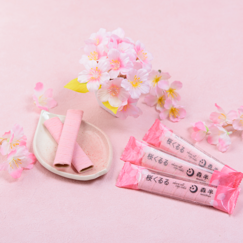 森半 春限定 薄焼きロールクレープ 桜くるる 10本入り - Weee!