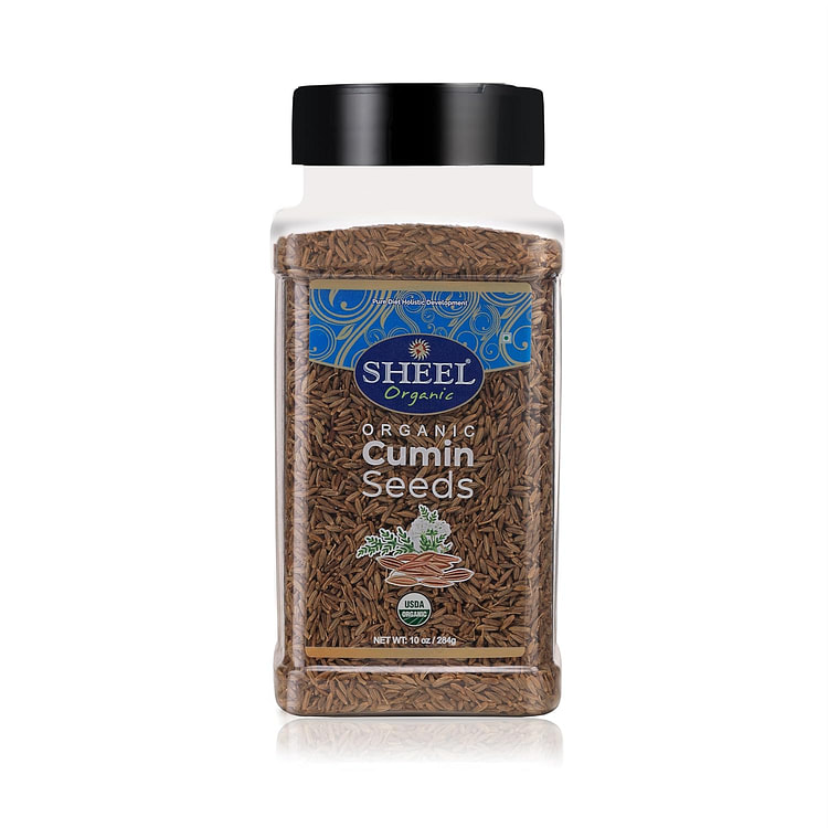 SHEEL Organic Cumin Seeds, Whole, USDA 10 oz/ 284g 1 each