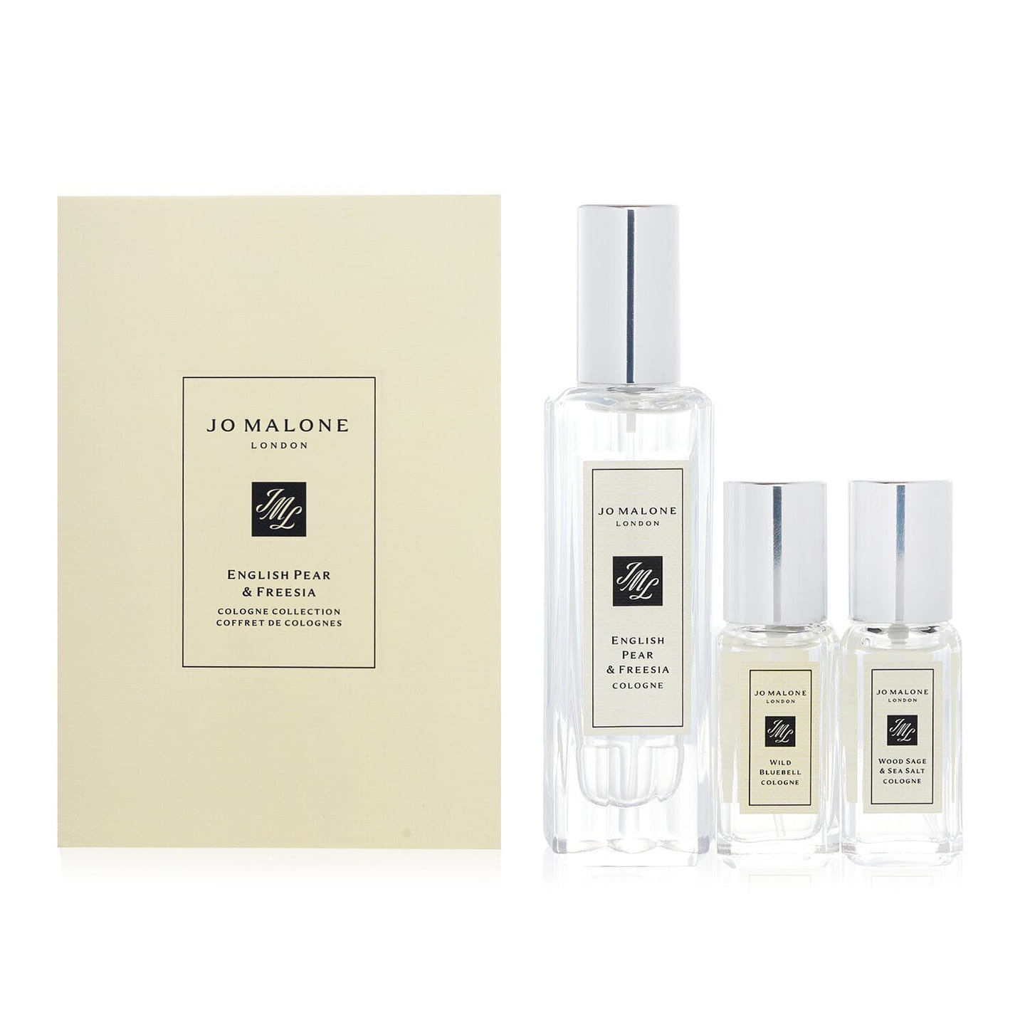 Jo Malone English Pear & Freesia Coffret: English Pear & Freesia 30ml + Wood Sage & Sea Salt 9ml + Wild Bluebell 9ml 3pcs 3 each