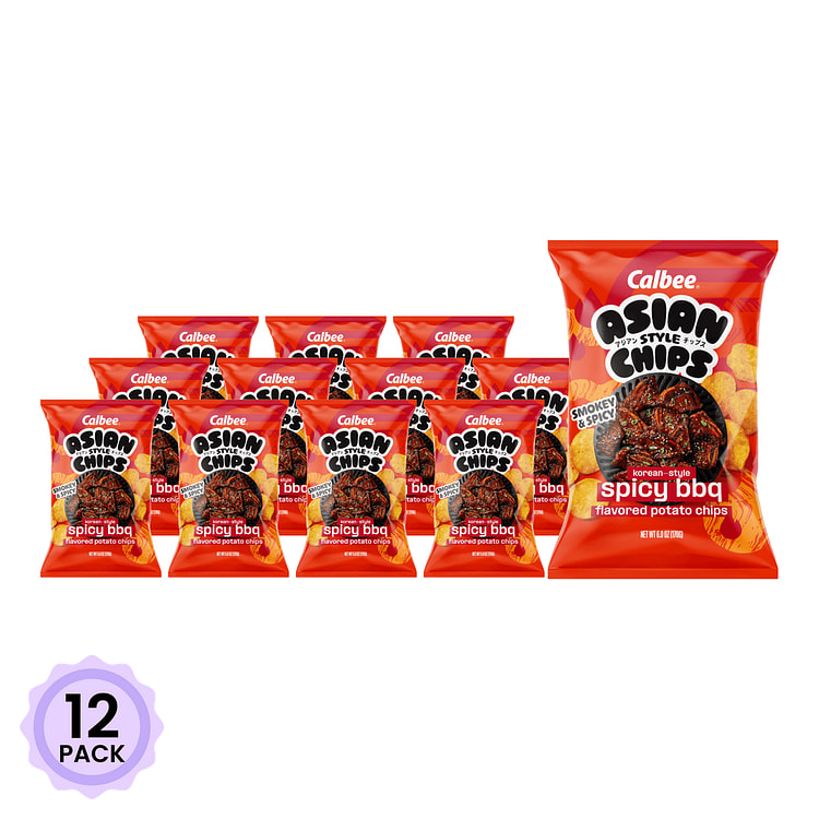 Calbee Asian Chips Spicy bbq 6 oz*12 pack