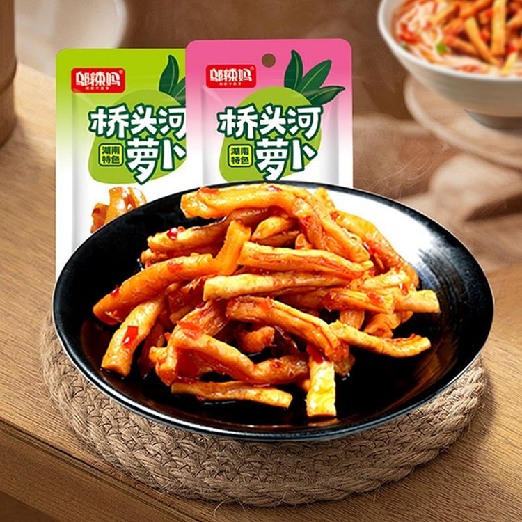 桥头河萝卜干脆萝卜丁香辣麻辣萝卜条下饭菜 口味随机 12 克*15 包