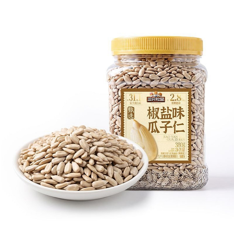 三只松鼠瓜子仁椒盐味大颗粒熟瓜子无壳380g 380 克