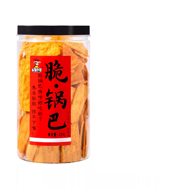 无名小卒麻辣味锅巴怀旧特色休闲食品210g*1桶装