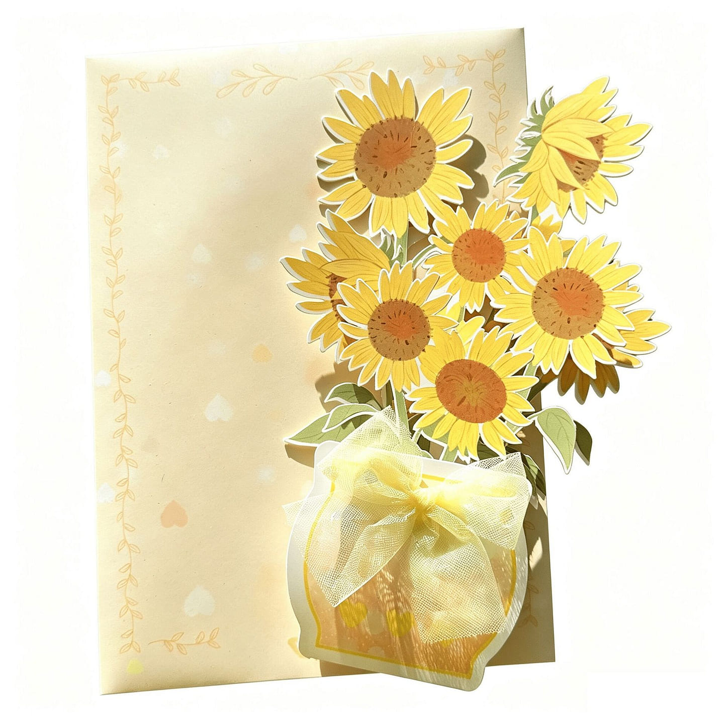 Flower Bouquet Message Card – Sunflower 1 count