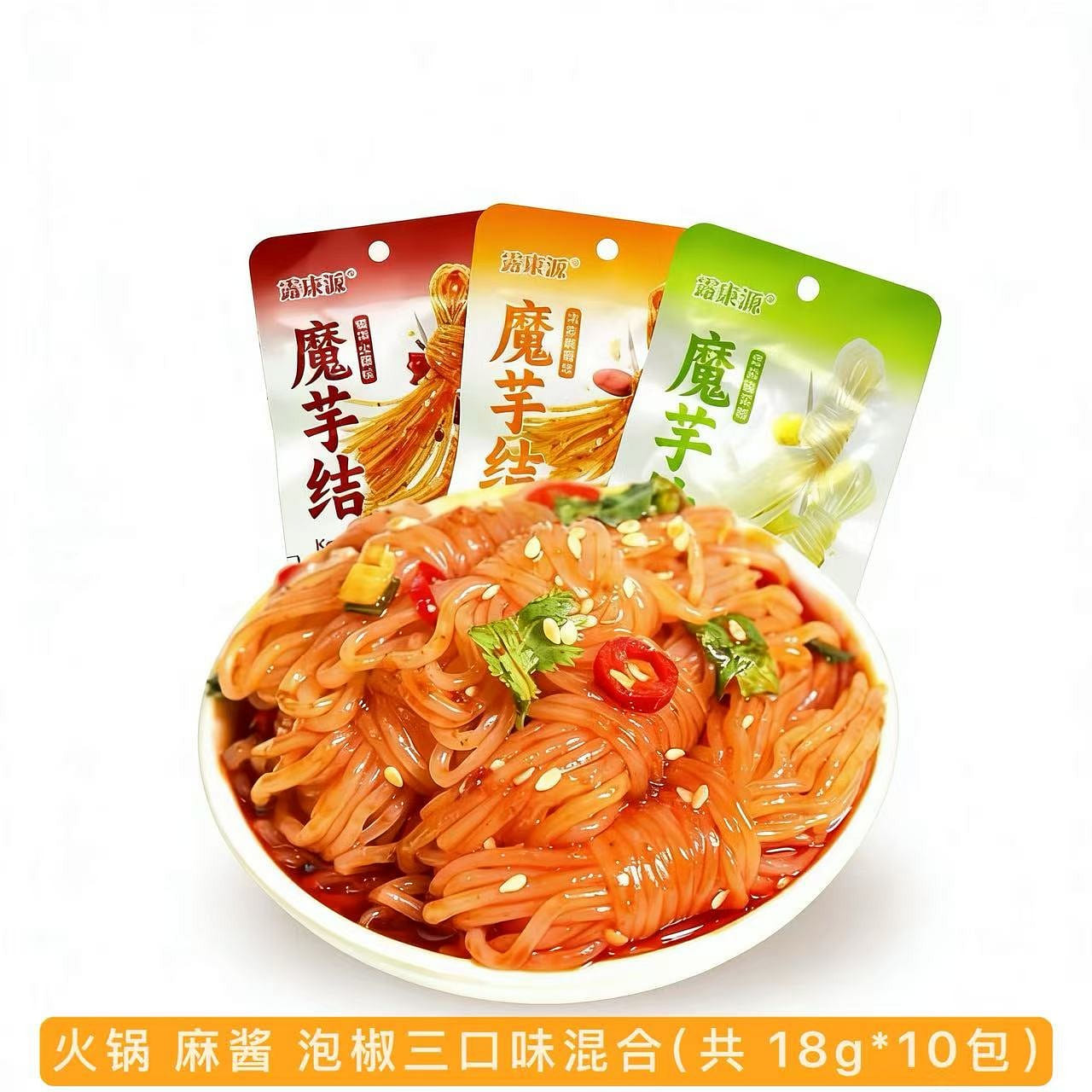 Three-flavor mixed konjac knots andvermicelli 180g 180 g