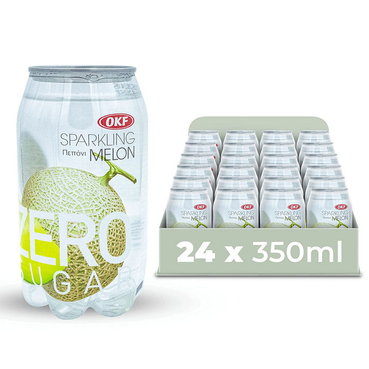 OKF Sparkling Juice Water Beverage Blend Melon 24p