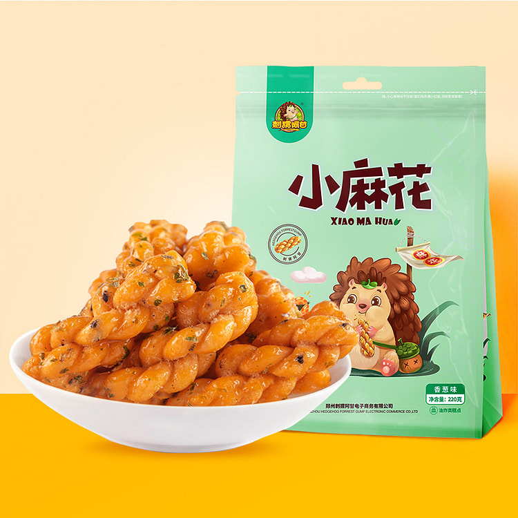刺猬阿甘小麻花香葱味220g*1包装