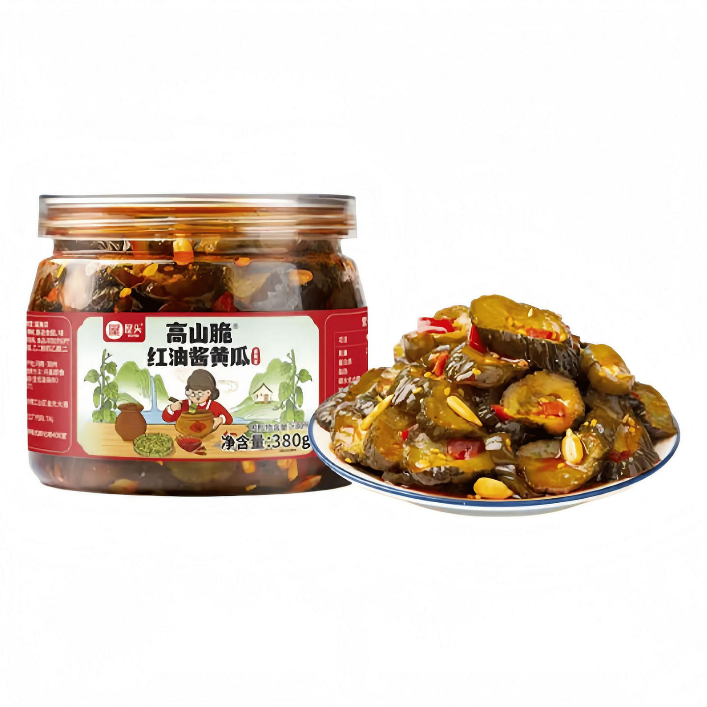 Wu Tou Red Oil Sauce Cucumbers 380g*1 380 g