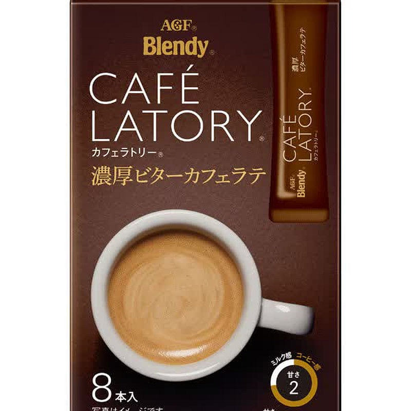 Ajinomoto AGF Rich Bitter Cafe Latte Sticks 8 pcs 1 each
