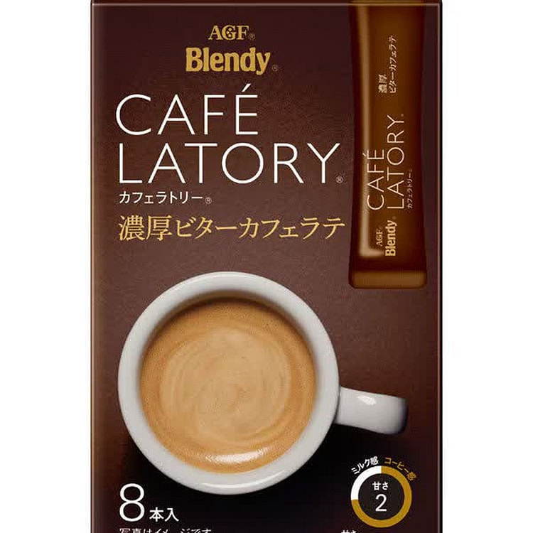 Ajinomoto AGF Rich Bitter Cafe Latte Sticks 8 pcs