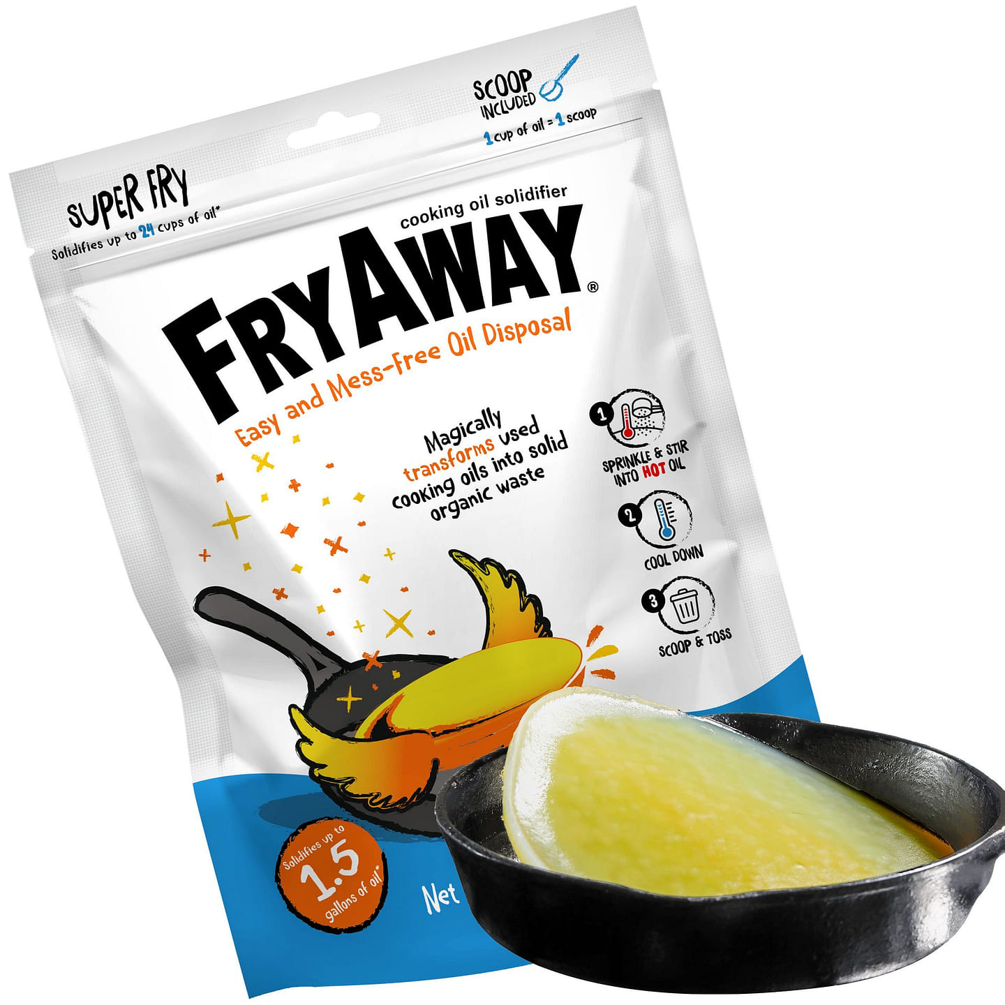 FryAway Super Fry Cooking Oil Solidifier 7 oz