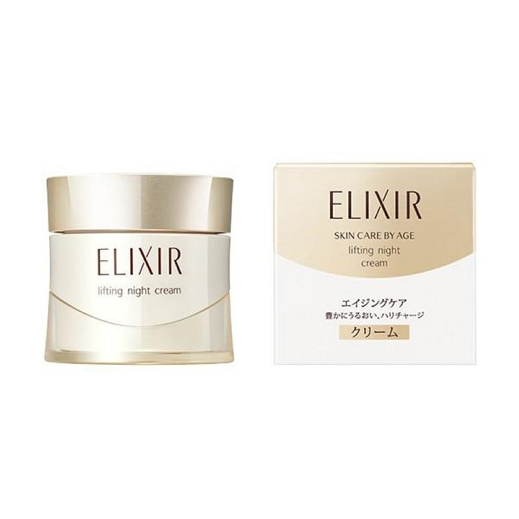 【日本直邮】日本专柜版 Shiseido/资生堂  ELIXIR怡丽丝尔 焕颜胶原 紧肤 晚霜 40g 1 份