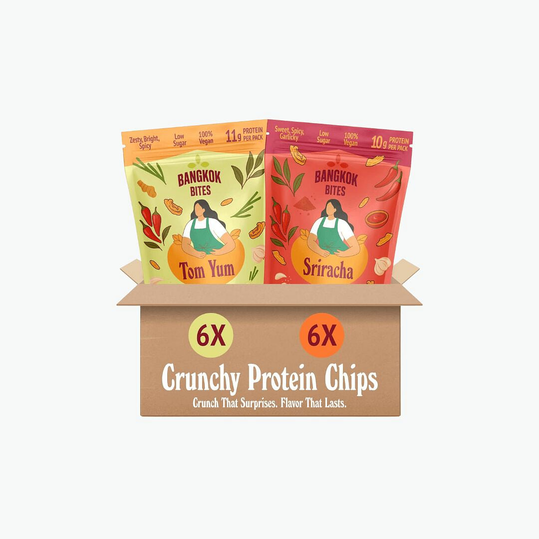 Bangkok Bites Protein Chips, Variety Pack 1.05 oz*12 pack