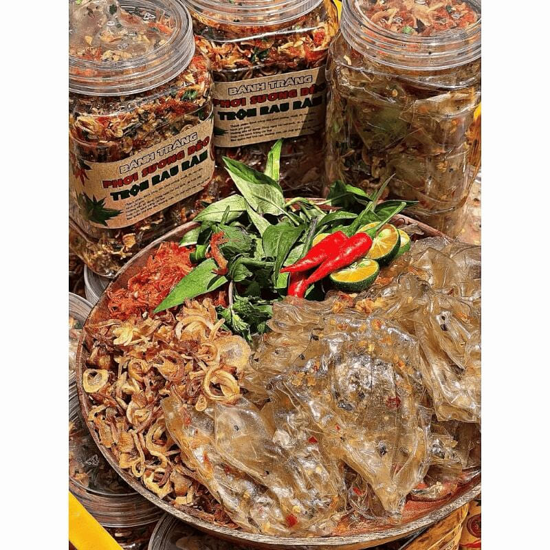 Bánh Tráng Phơi Suơng Dẻo Trộn Rau Răm 400 g