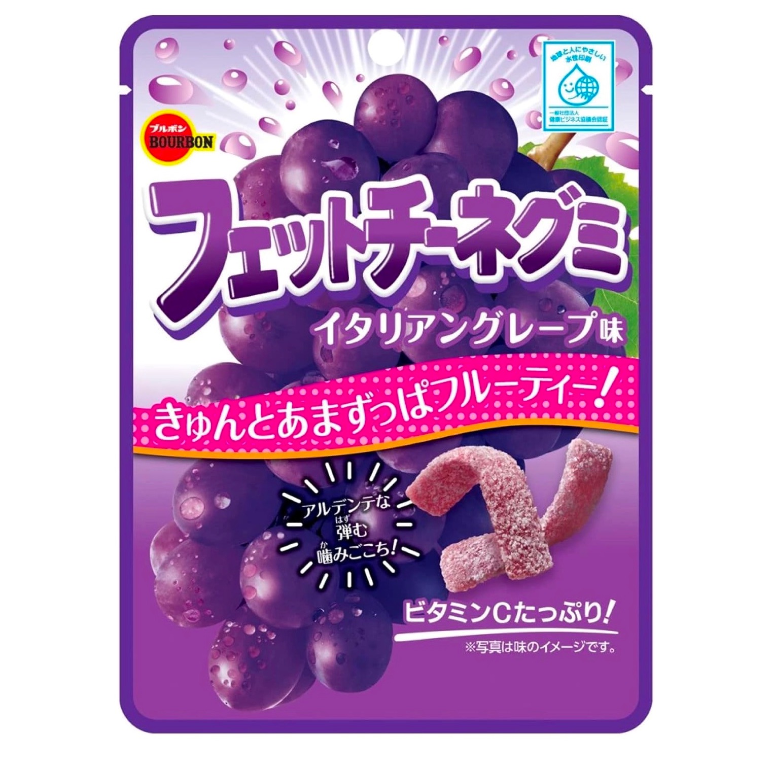 フェットチーネグミ　983135 Fettuccine Gummy Grape Chewy Candy Bourbon 50g - Weee!