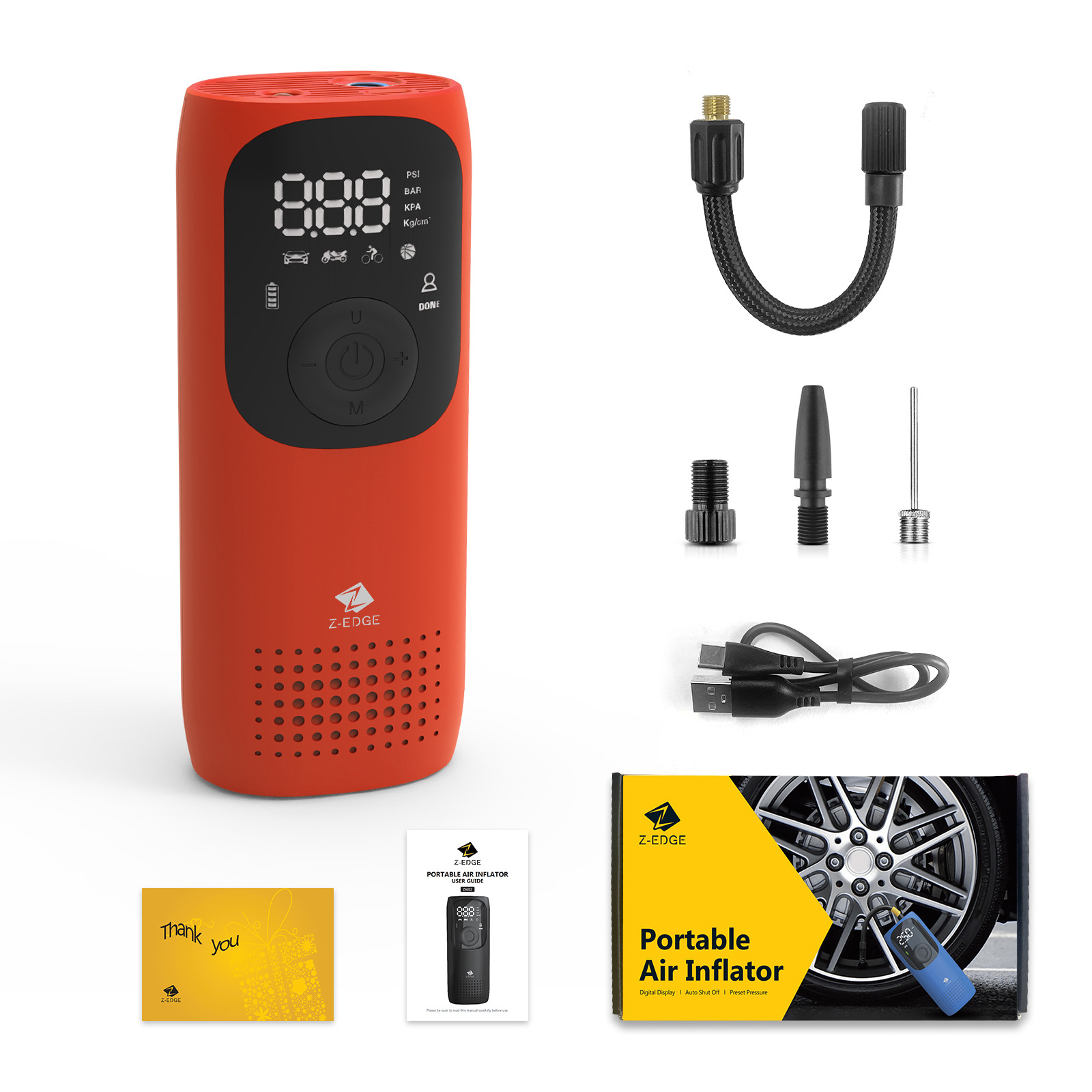 Get Z-EDGE Portable Electric Air Pump - ZAI02-Red Delivered | Weee
