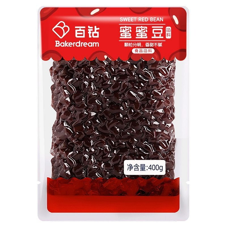 百钻蜜蜜豆奶茶面包双皮奶八宝饭馅料甜品赤豆蜜红豆 400 克