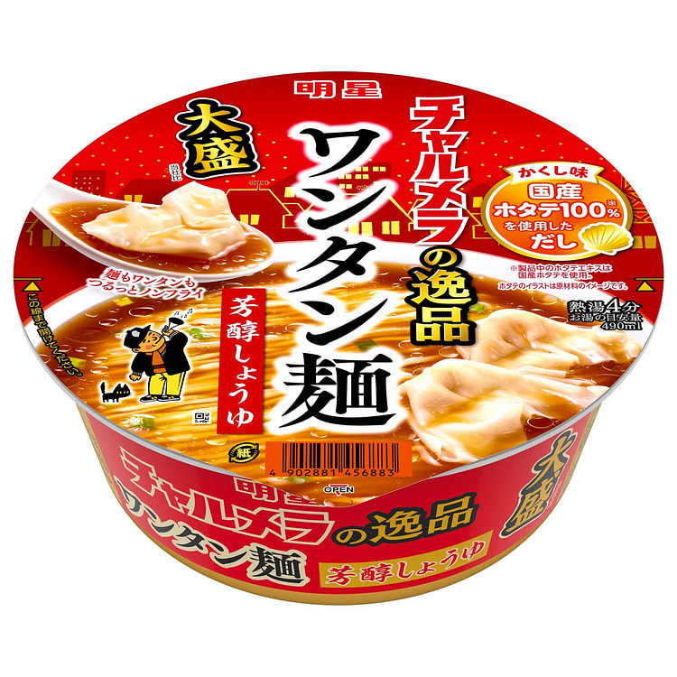 明星牌酱油鸡味馄饨面 101g