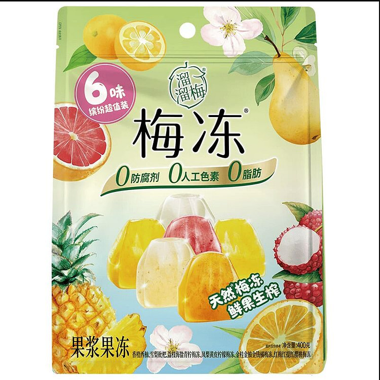 溜溜梅梅冻nfc果浆蒟蒻吸吸果冻400克*1袋 400 克