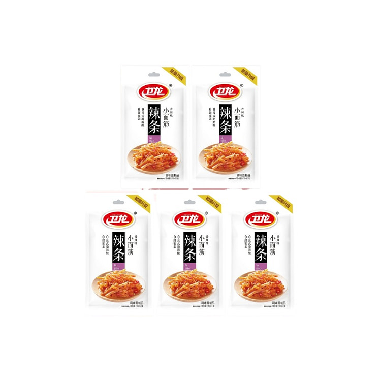 卫龙小面筋魔芋爽素肉辣片味充饥解馋辣条24g*5包