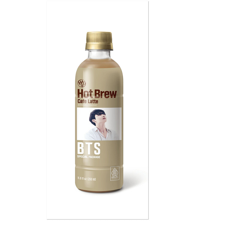 hy 热冲泡咖啡拿铁 BTS 特别套餐 11.8 盎司