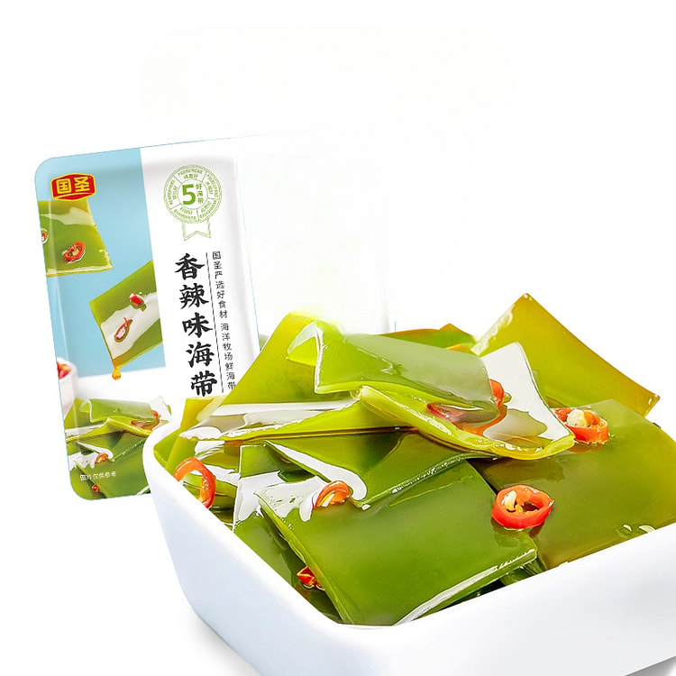 国圣 大海带结香辣味海带片开袋即食 香辣海带片30包  360g*1袋装