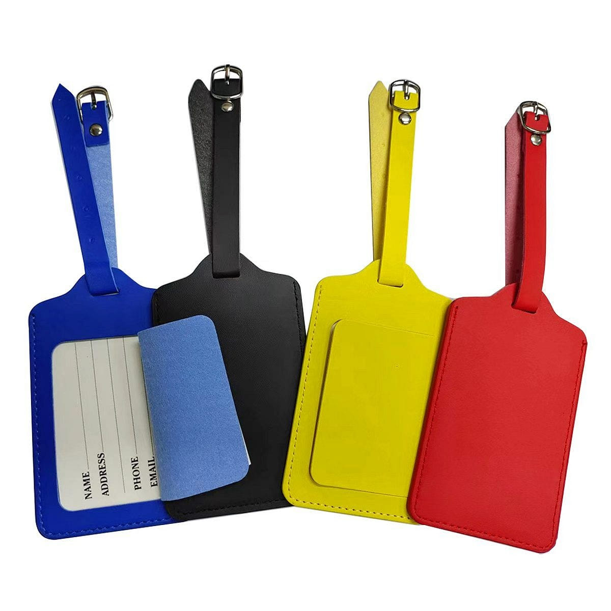 PU luggage tag suitcase tag 4colors 1 case