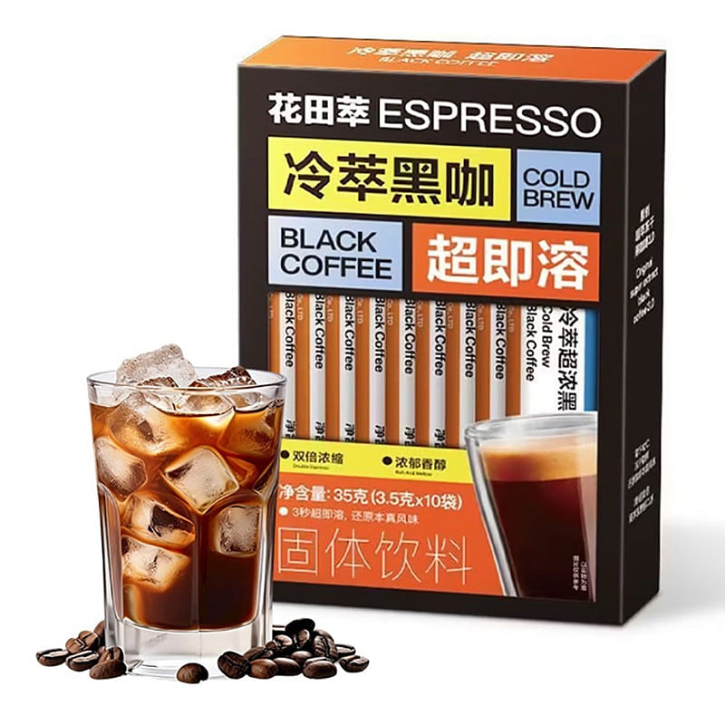 Huatian Cold Brew Instant Black Coffee 10 Sachets 1 box