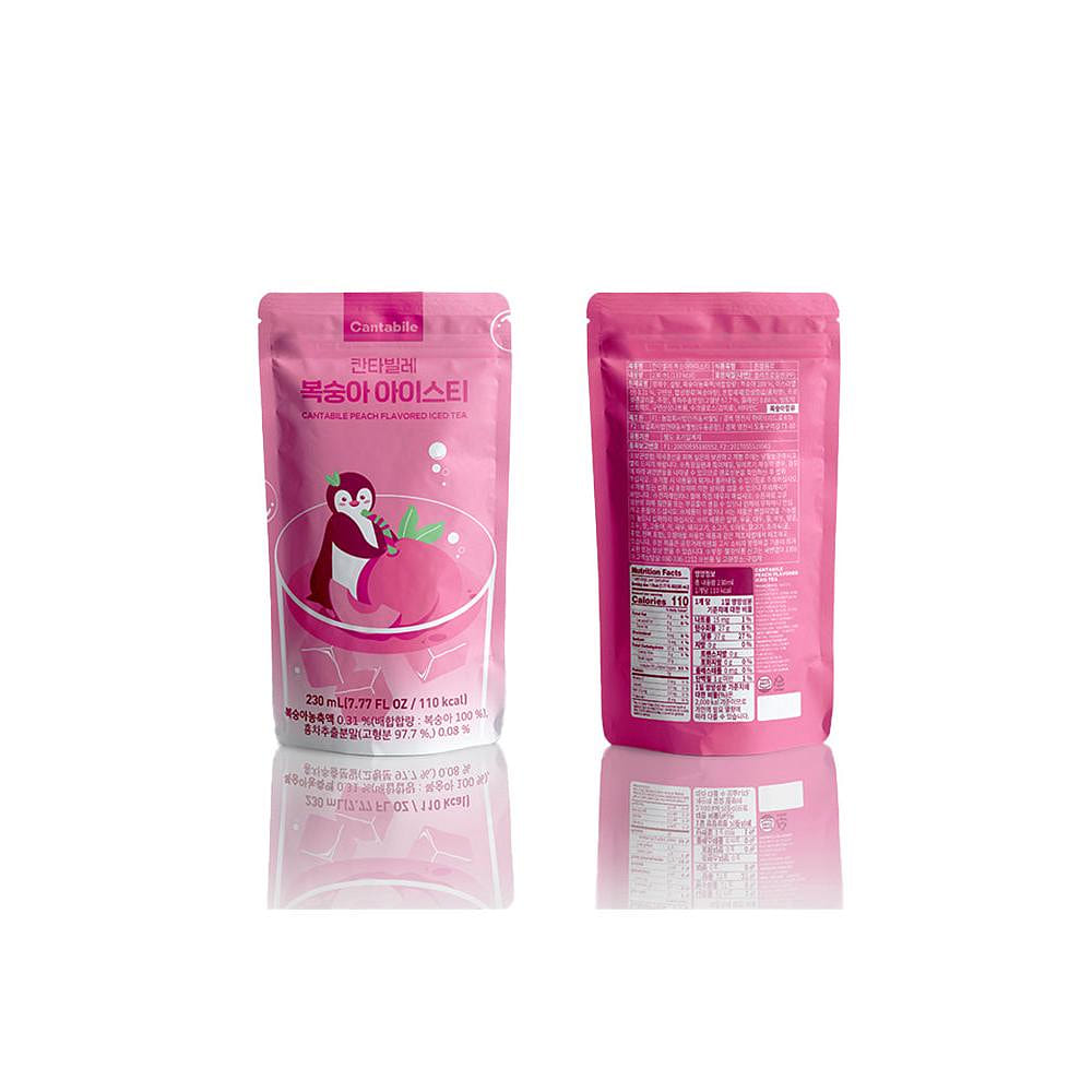 CANTABILE Peach Iced Tea Pouch 230mL(7.77 fl oz) 1 each