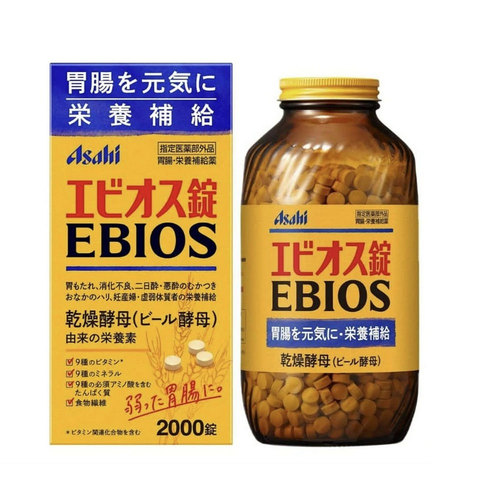 EBIOS Beer Yeast Gastrointestinal Health 2000pills 1 each